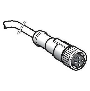 elektrický kabel XZCP1141L5 Kabel s konektorem XZ, samice přímá, M12, 4 pin, kabel PUR 5m, Schneider Electric