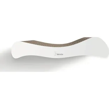 Škrabadlo pro kočky polička FLUKTUS 40 x 8,5 x 25 cm bílá