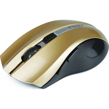 Bezdrátová kancelářská počítačová myš, optická, 800-1800 DPI, 6 tlačítek, zlatá (Zlatá kancelářská bezdrátová myš)