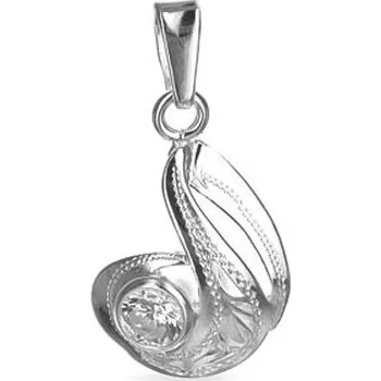 Přívěsek Argento 83068 Stříbrný přívěsek - s ručním gravírem, čirý kulatý zirkon