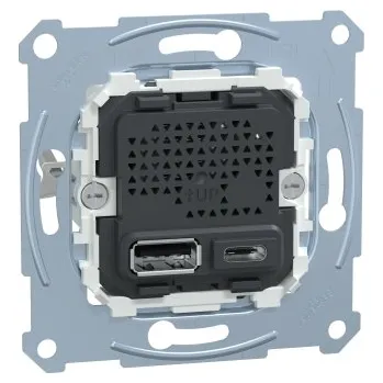 Stavebniny SCHN MTN4366-0110 Merten - Mechanismus nabíjecího 2xUSB A+C 2.4A