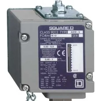 vypínač ADW6M129012 Tlakový spínač ADW 210 bar, adjustable scale 2 thresholds, 1OC, Schneider Electric