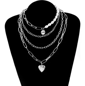 Náhrdelník Náhrdelník se srdíčkem | přívěšek na fotku - stříbrná barva 01