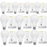 Sada 10ks LED žárovek E27 22W 4000K, 2835 SMD CCD, 2497lm=160W (UŠETŘÍTE! Výhodné balení 10ks LED žárovek E27 - teplá bílá)