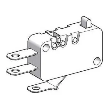 vypínač XEP3S2W3 Min.pol. spínač-kontakty s nízkou silou-plochý čep-6,35mm štítky kab. příchytek, Schneider Electric