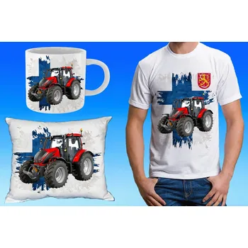 Pánské tričko Valtra N4 dárkový set 3XL (dárkový set s traktorem )