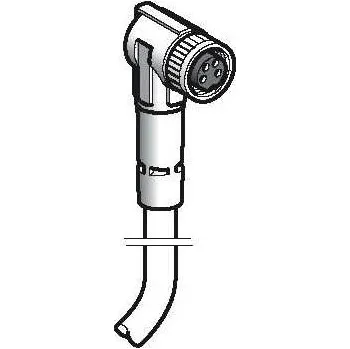 elektrický kabel XZCP1041L5 Kabel s konektorem XZ, samice zahnutá, M8, 4 pin, kabel PUR 5m, Schneider Electric