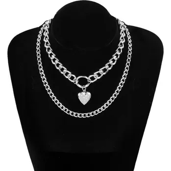 Náhrdelník Náhrdelník se srdíčkem | přívěšek na fotku - Stříbrná barva