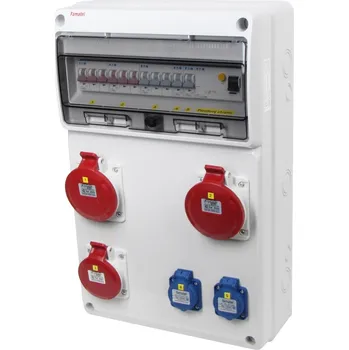 modulární přístroj a rozvaděč FAMATEL v690 - ZSF20102000.1 /3952 zásuvková skříň IP44 jištěná s chráničem 63/4/003 v690