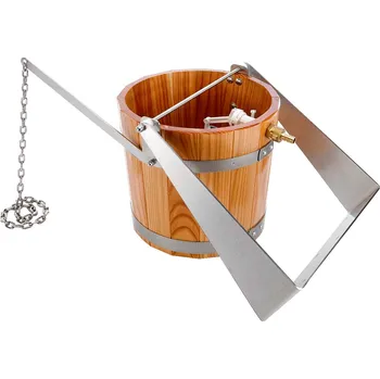 ELIGA POLÉVACÍ VĚDRO – z modřínu s nerezovým držákem o objemu 7,5 l - ELI-POLVEDRO-MOD-&nbsp;87038