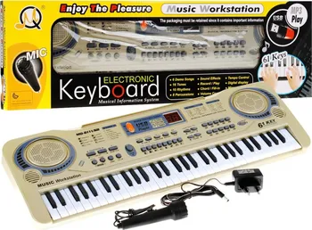 Hudební nástroj pro děti Dětský keyboard s mikrofonem nahráváním USB MP3 S-MQ811USB