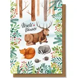 Chaukiss Veselé Vánoce zvířátka v lese