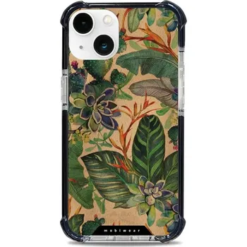 Pouzdro na mobilní telefon Odolný obal Mobiwear MagSafe Elite Bumper - Apple iPhone 13 - D013D Sukulenty (Odolný kryt, pouzdro, obal Mobiwear Elite Bumper na mobil Apple iPhone 13 - D013D Sukulenty, materiál Plast + TPU silikon + kov - zesílená ochrana telefonu, podpora MagSafe,)
