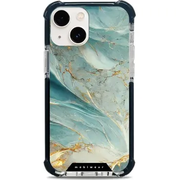Pouzdro na mobilní telefon Odolný obal Mobiwear MagSafe Elite Bumper - Apple iPhone 13 Mini - D016D Zelenkavý a zlatavý mramor (Odolný kryt, pouzdro, obal Mobiwear Elite Bumper na mobil Apple iPhone 13 Mini - D016D Zelenkavý a zlatavý mramor, materiál Plast + TPU silikon + kov -)