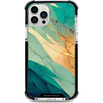 Pouzdro na mobilní telefon Odolný obal Mobiwear MagSafe Elite Bumper - Apple iPhone 12 Pro - D018D Zlatavý a zelenkavý mramor (Odolný kryt, pouzdro, obal Mobiwear Elite Bumper na mobil Apple iPhone 12 Pro - D018D Zlatavý a zelenkavý mramor, materiál Plast + TPU silikon + kov -)