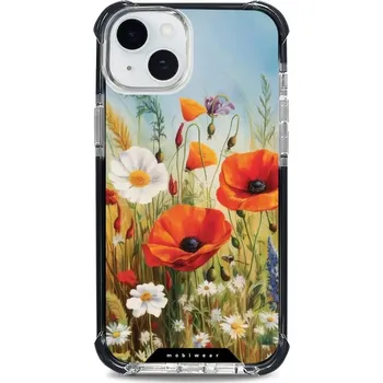 Pouzdro na mobilní telefon Odolný obal Mobiwear MagSafe Elite Bumper - Apple iPhone 15 Plus - D010D Letní louka (Odolný kryt, pouzdro, obal Mobiwear Elite Bumper na mobil Apple iPhone 15 Plus - D010D Letní louka, materiál Plast + TPU silikon + kov - zesílená ochrana telefonu, podpo