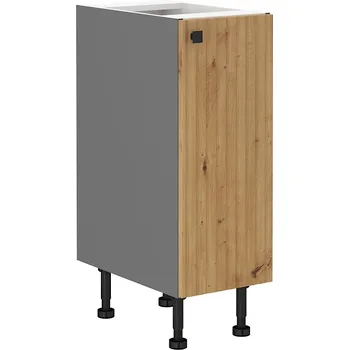 Kuchyňská linka NERITA, skříňka dolní 30 D CARGO BB, korpus: antracit, dvířka: dub artisan + vyzvednutí ZDARMA