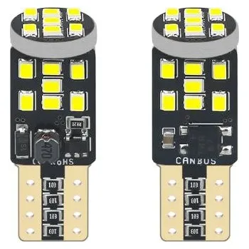 Povinná bezpečnostní výbava LED 2x T10 W5W 2016-21 Can Bus - dvě 12V automobilové LED žárovky 5,2W s bočním i předním svitem, patice T10 W5W, CAN BUS