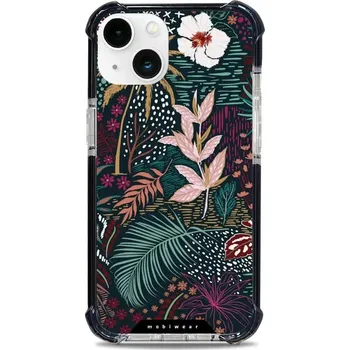 Pouzdro na mobilní telefon Odolný obal Mobiwear MagSafe Elite Bumper - Apple iPhone 13 - D008D Temná flóra (Odolný kryt, pouzdro, obal Mobiwear Elite Bumper na mobil Apple iPhone 13 - D008D Temná flóra, materiál Plast + TPU silikon + kov - zesílená ochrana telefonu, podpora MagSafe