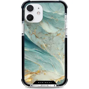 Pouzdro na mobilní telefon Odolný obal Mobiwear MagSafe Elite Bumper - Apple iPhone 12 - D016D Zelenkavý a zlatavý mramor (Odolný kryt, pouzdro, obal Mobiwear Elite Bumper na mobil Apple iPhone 12 - D016D Zelenkavý a zlatavý mramor, materiál Plast + TPU silikon + kov - zesílená)