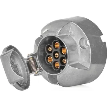 Elektrická zásuvka Zásuvka tažného zařízení 7 pólů, 12V, hliníková, Geko G02328