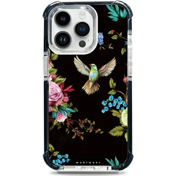 Pouzdro na mobilní telefon Odolný obal Mobiwear MagSafe Elite Bumper - Apple iPhone 14 Pro Max - D007D Ptáček a květy (Odolný kryt, pouzdro, obal Mobiwear Elite Bumper na mobil Apple iPhone 14 Pro Max - D007D Ptáček a květy, materiál Plast + TPU silikon + kov - zesílená ochrana)