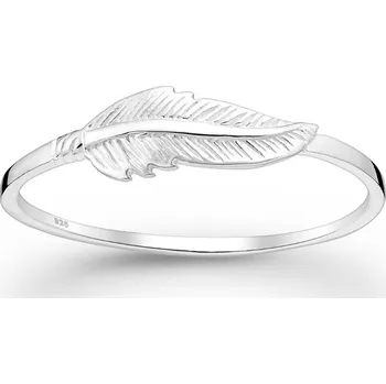 Prsten Prstýnkárna Lehkost bytí -stříbrný prsten s pírkem AG 925 ≤ 0,8 g Velikost prstenu: 6 (51/52)