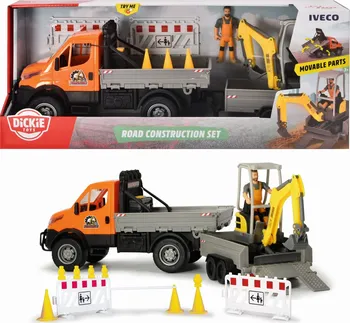 autíčko Dickie Toys Iveco set silniční stavby 41 cm