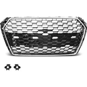 Tuning Maska AUDI A4 B9 15-19 RS4 style PDC chrom černá