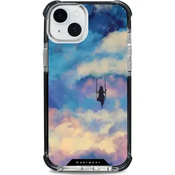 Pouzdro na mobilní telefon Odolný obal Mobiwear MagSafe Elite Bumper - Apple iPhone 15 Plus - D021D Dívka na houpačce v oblacích (Odolný kryt, pouzdro, obal Mobiwear Elite Bumper na mobil Apple iPhone 15 Plus - D021D Dívka na houpačce v oblacích, materiál Plast + TPU silikon + kov 