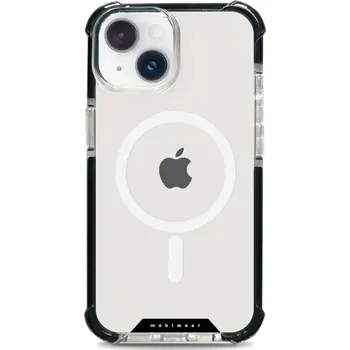 Pouzdro na mobilní telefon Odolný obal Mobiwear MagSafe Elite Bumper - Apple iPhone 14 - D001D Čiré (Odolný kryt, pouzdro, obal Mobiwear Elite Bumper na mobil Apple iPhone 14 - D001D Čiré, materiál Plast + TPU silikon + kov - zesílená ochrana telefonu, podpora MagSafe, krytí)