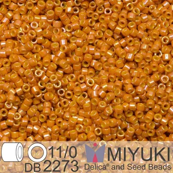 Korálek Korálky Miyuki Delica 11/0. Barva Opaque Glazed Toast DB2273. Balení 5g.