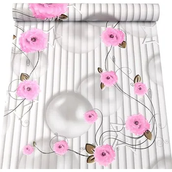 Tapeta Samolepící tapety květy s perlami