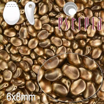 Korálek MAČKANÉ korále tvar OKVĚTNÍ LUPEN Velikost 6x8mm. Barva HNĚDÁ ČOKOLÁDOVÁ mírně průhledná 29272. Balení 20ks na návleku.