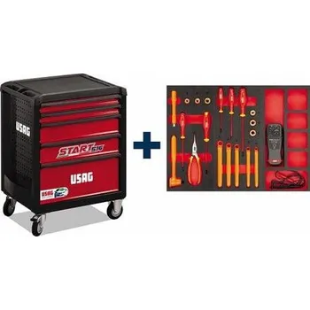 Montážní dílenský vozík s nářadím USAG 516 SP5HYA-S