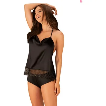 Dámská móda Dámský set Obsessive černý (Agatya top & shorties) L Možnost vrácení zboží ZDARMA do 120 dnů!