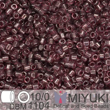 Korálek Korálky Miyuki Delica 10/0. Barva Transparent Mauve DBM1104. Balení 5g.
