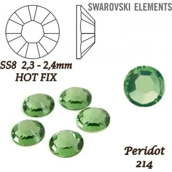Módní doplněk SWAROVSKI xilion rose HOT-FIX velikost SS8 barva PERIDOT
