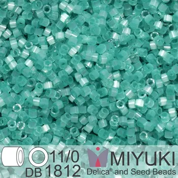 Korálek Korálky Miyuki Delica 11/0. Barva Dyed Light Aqua Green Silk Satin DB1812. Balení 5g.
