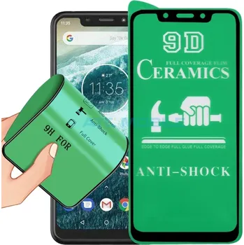 Keramická fólie (Ceramic Film) Motorola One (P30 Play) 9D, Full-Glue černá a zpět 15 Kč s ATC Clubem