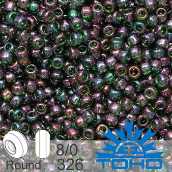 Korálek Korálky TOHO tvar ROUND (kulaté). Velikost 8/0. Barva 326 Gold-Lustered Orion. Balení 10g.