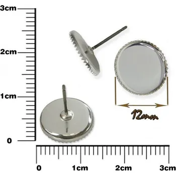 Šperk Náušnice PUZETA s ploškou barva stříbrná ozn.L012.