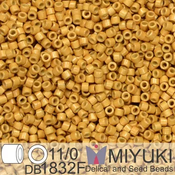 Korálek Korálky Miyuki Delica 11/0. Barva Duracoat Galvanized Matte Gold DB1832F. Balení 5g.