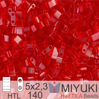 Korálek Korálky Miyuki Half Tila. Barva Tr Red Orange HTL 140 Balení 3g