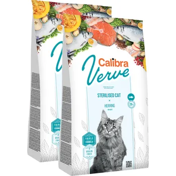 Krmivo pro kočku 2x Calibra Cat Verve GF Sterilised Herring 3,5kg
