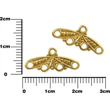 Ramínko Náušnicové ramínko zdobené lité R0153 4otvory. Barva zlatá.