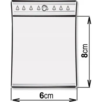 Sáček na potraviny Sáček rychlozavírací ZIP sáček 6x8cm tl.0,05mm -s otvorem pro zavěšení.