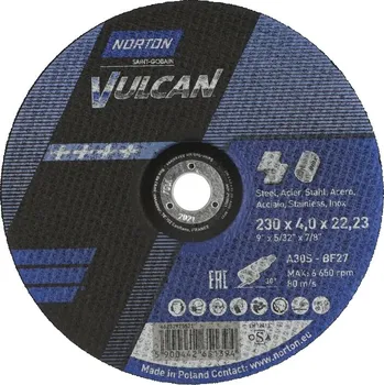 Řezný kotouč NORTON-CLIPPER Broušení Kotouč pro kov, inox 230x4x22.23mm pro Úhlová bruska Norton VULCAN