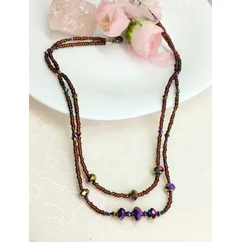 Náhrdelník Náhrdelník Evelin perličkový s krystaly NJ037