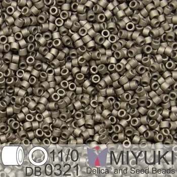 Korálek Korálky Miyuki Delica 11/0. Barva Matte Nickel Plated DB0321. Balení 5g.